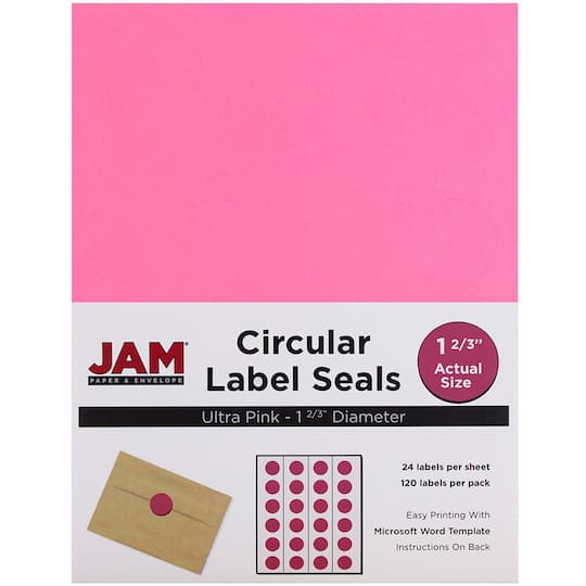 JAM Paper Fuchsia Pink Mailing Address Label Combo Set | Michaels